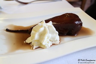 Peras al vino Restaurante Parrila El Carmen Cosio