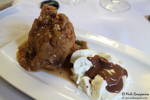 Manzana asada rellena de nueces Restaurante Parrila El Carmen Cosio