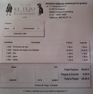 Restaurante El Tejo Solares