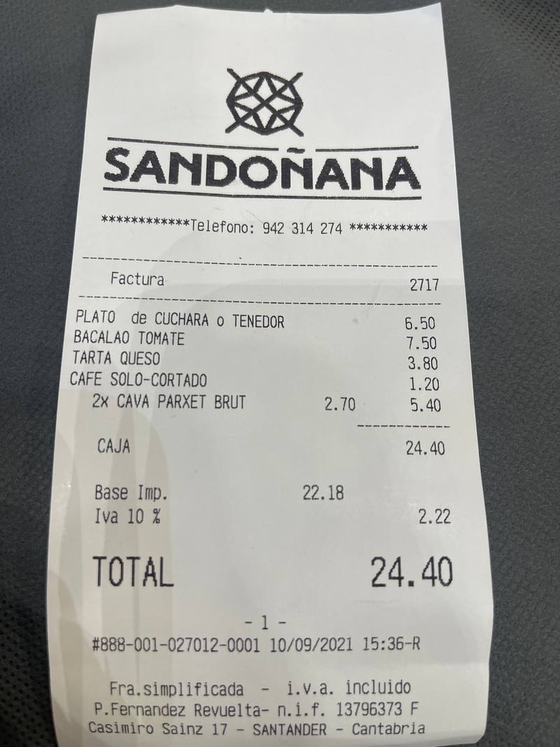 Restaurante Sandoñana Santander