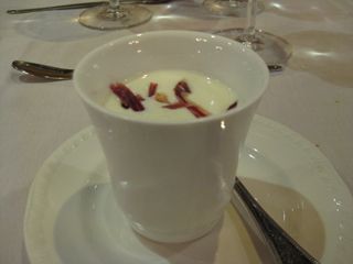 Sopa de melón con virutas de jamón Restaurante Hosteria de Adarzo Santander