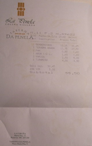 Restaurante la Penela Coruña Galicia
