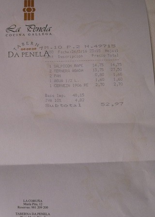 Restaurante la Penela Coruña Galicia