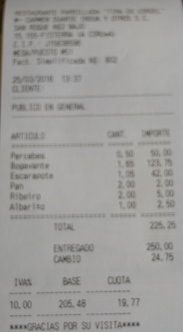 Restaurante Tira do Cordel Fisterra coruña Galicia