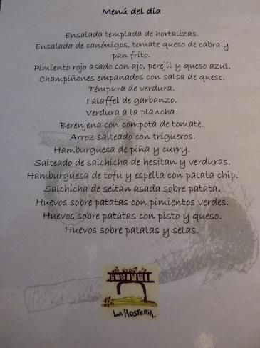hosteria de arnuero menu vegetariano