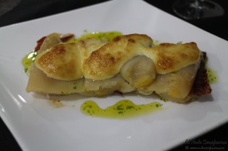 puerros gratinados con jamón restaurante Cortazar Muriedas