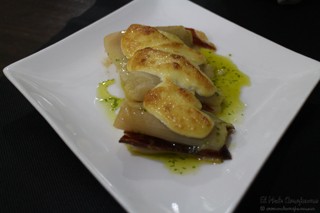 puerros gratinados con jamón restaurante Cortazar Muriedas