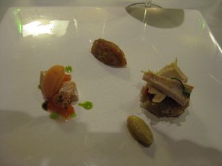 Degustacion de bonito, tartar, escabeche y tacos