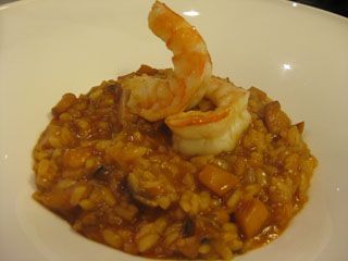 Arroz con cahon y langostinos
