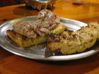 Pincho solomillo iberico Restaurante Parrilla Brasas