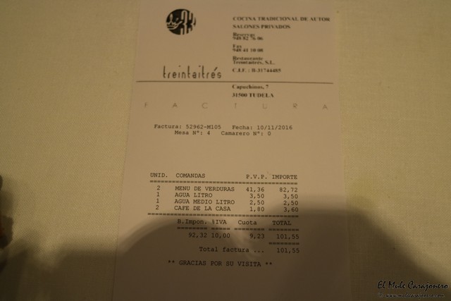 Restaurante 33 treintaitres Tudela Navarra
