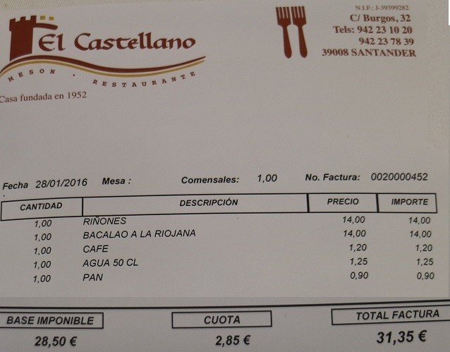 Meson restaurante el Castellano Santander