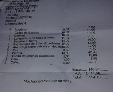 Restaurante Machinero Santander Cantabria