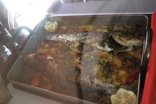 Lubina al Horno restaurante Marisqueria Quique Comillas Cantabria