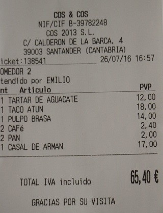 Santander Bar Cos