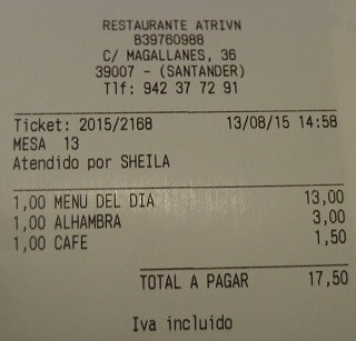 Restaurante Atrium Santander