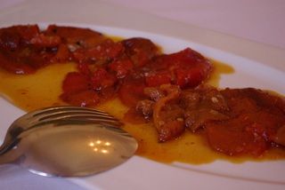 Pimientos asados Casa Enrique Restaurante Solares