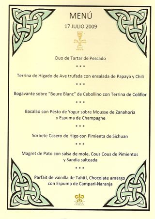 Menu Restaurante San Roman Escalante