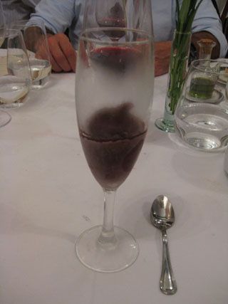 Sorbete de higo con pimienta de Sichuan Restaurante San Roman Escalante