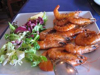 Langostinos Plancha Restaurante la Compañia Santander