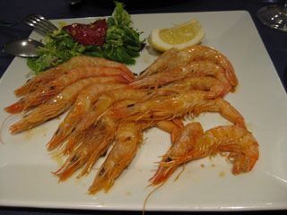 Gambas Plancha Restaurante la Compañia Santander