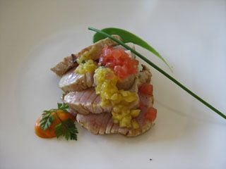 Tataki de bonito  El Serbal Santander Restaurante