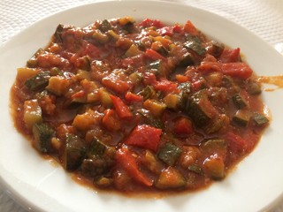 Pisto en restaurante Yedra`s Nueva Montaña