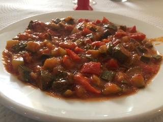 Pisto en restaurante Yedra`s Nueva Montaña