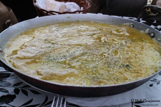 Arroz con bacalao al pil pil Restaurante Arrnia Loungue