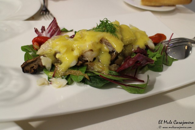 Láminas de bacalao y berenjenas Puerta 23 restaurante Santander