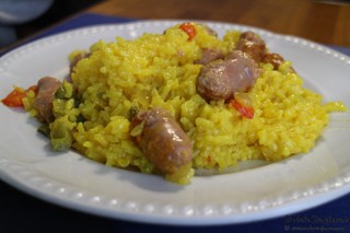Arroz con salchicas Restaurante Tinin Puente Arce 