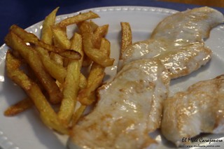 Filete de pollo con patatas Restaurante Tinin Puente Arce 