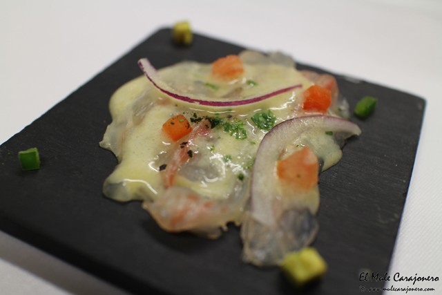 Cebiche de dorada Cena de gala las Cocinas del Titanic en Las Carolinas