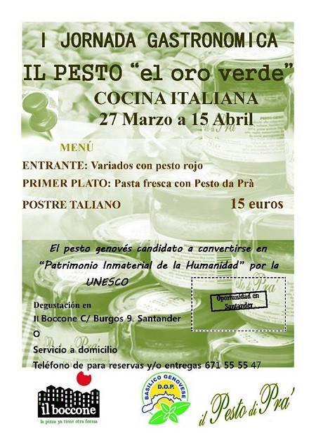 Jornada gastronomica Il Pesto Genovese en il Boccone Santander