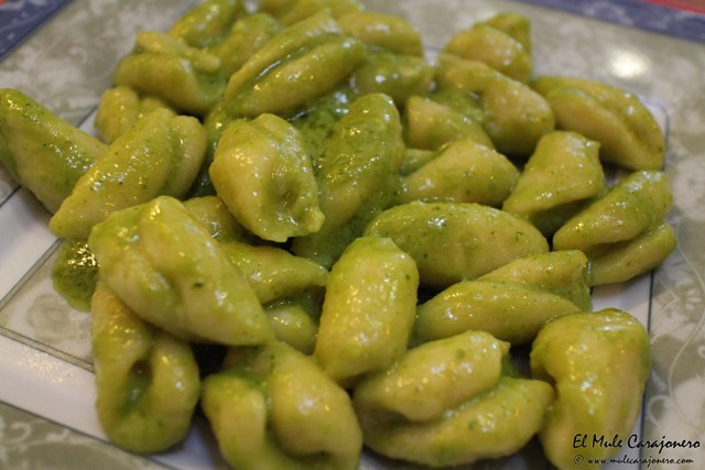 Gnocchi al pesto verde en il Boccone Santander