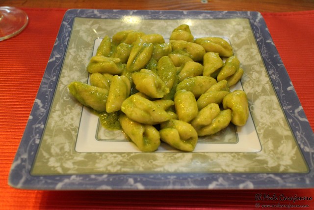 Gnocchi al pesto verde en il Boccone Santander