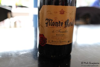Monte Real Reserva 2007 restaurante Los Jardines Mortera 