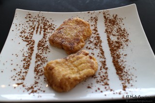 Leche Frita restaurante Los Jardines Mortera 