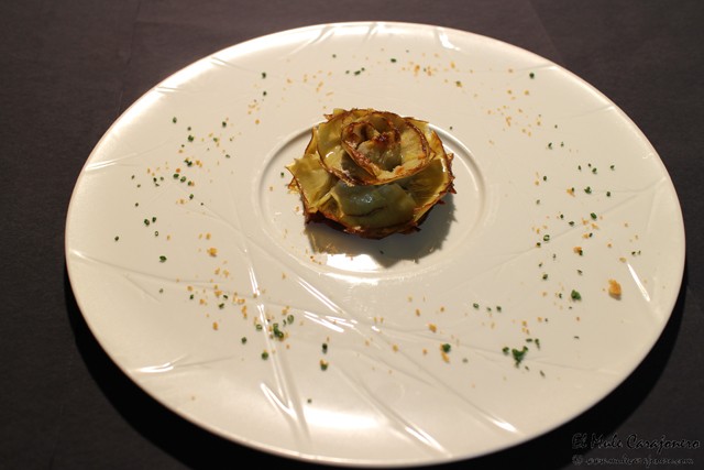 Flor de alcachofa confitada en aceite de oliva Vegetalíssimo IX Jornadas