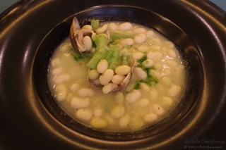 Pochas de la rivera de Tudela con borrajas y almejas Vegetalíssimo IX Jornadas