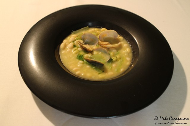 Pochas de la rivera de Tudela con borrajas y almejas Vegetalíssimo IX Jornadas