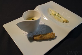 Esparragos en texturas Vegetalíssimo IX Jornadas