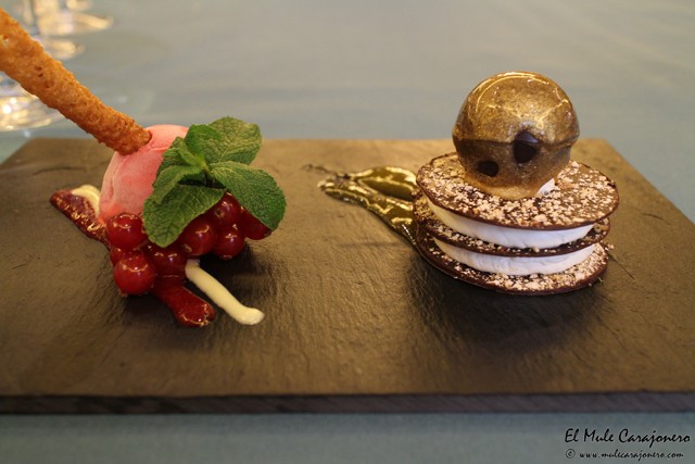 Milhojas de Chocolate cruh¡jiente con chantilly de limon y jenjibre Vegetalíssimo IX Jornadas