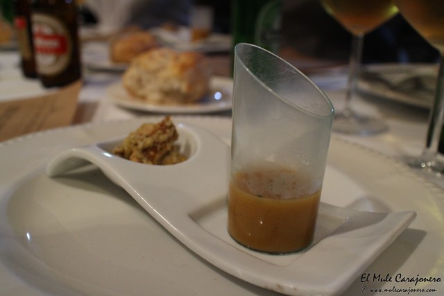 Huevas de sarda y su crema de marmita restaurante la Darsena Suances