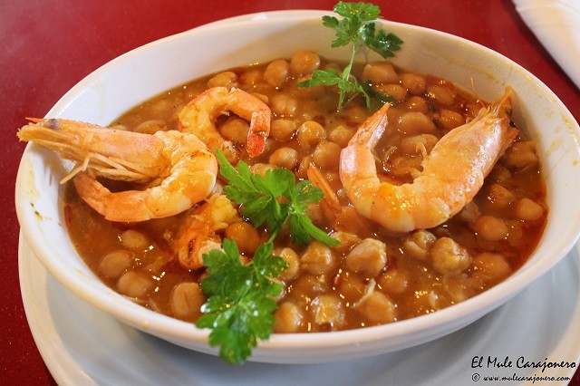 RESTAURANTE EL GALEÓN DE RUBÁRCENA Comillas Garbanzos con langostinos