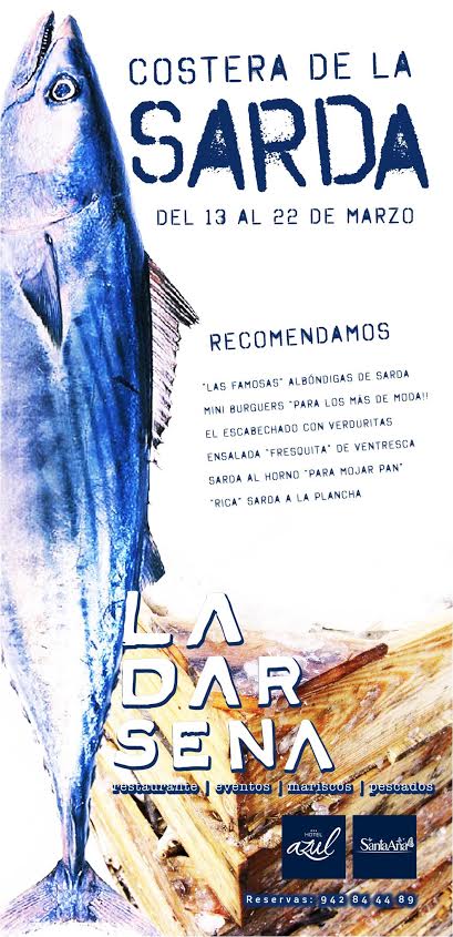 Cartel Jornadas Verdel restaurante la Darsena Suances