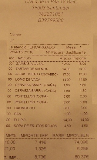 Restaurante Cadelo Rio de la Pila Santander
