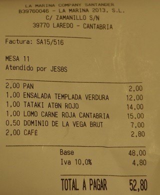 Santander restaurante La Marina Company
