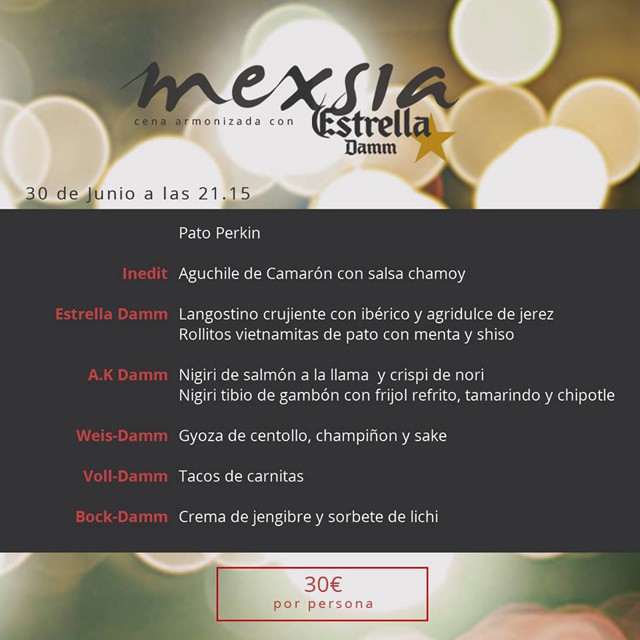 Cena Maridaje Mexisia y Damm