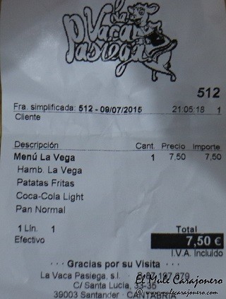 La vaca pasiega hamburgueseria Santander